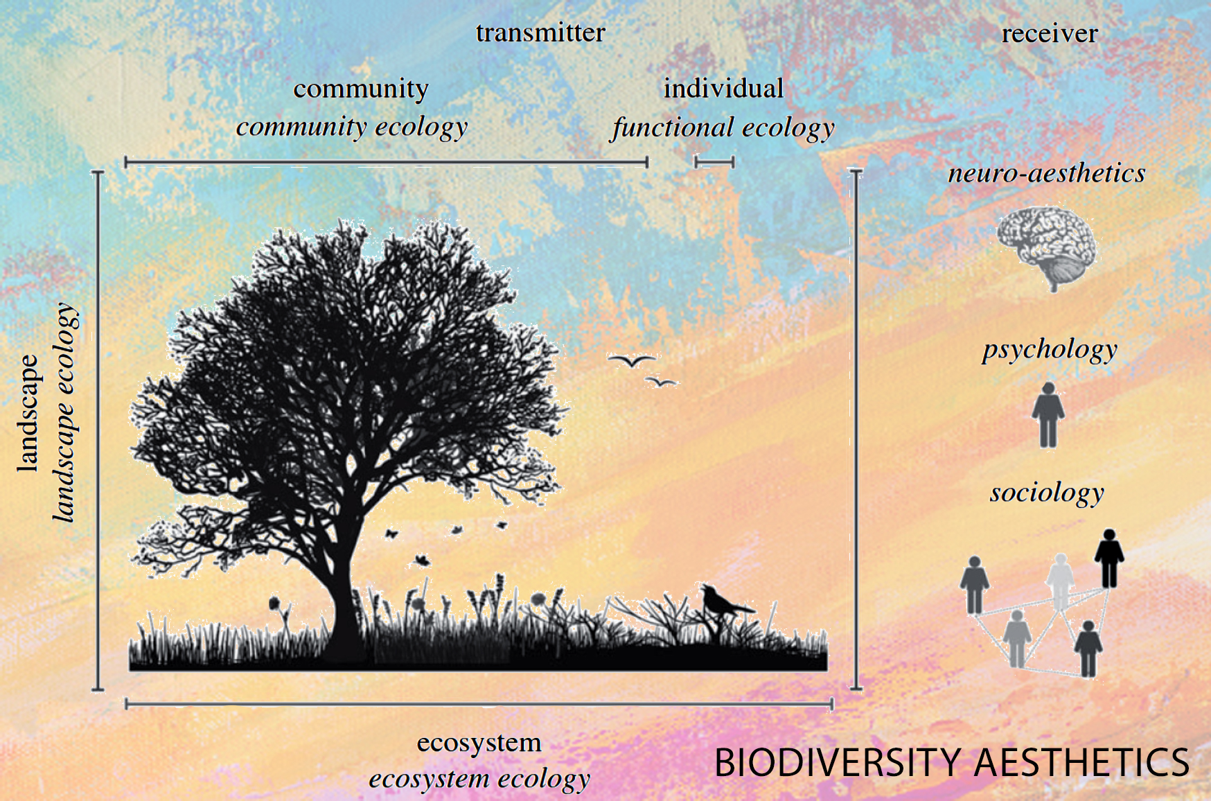 Conceptual illustration of the aesthetic experience of nature, adapted from Tribot, Deter and Mouquet 2018